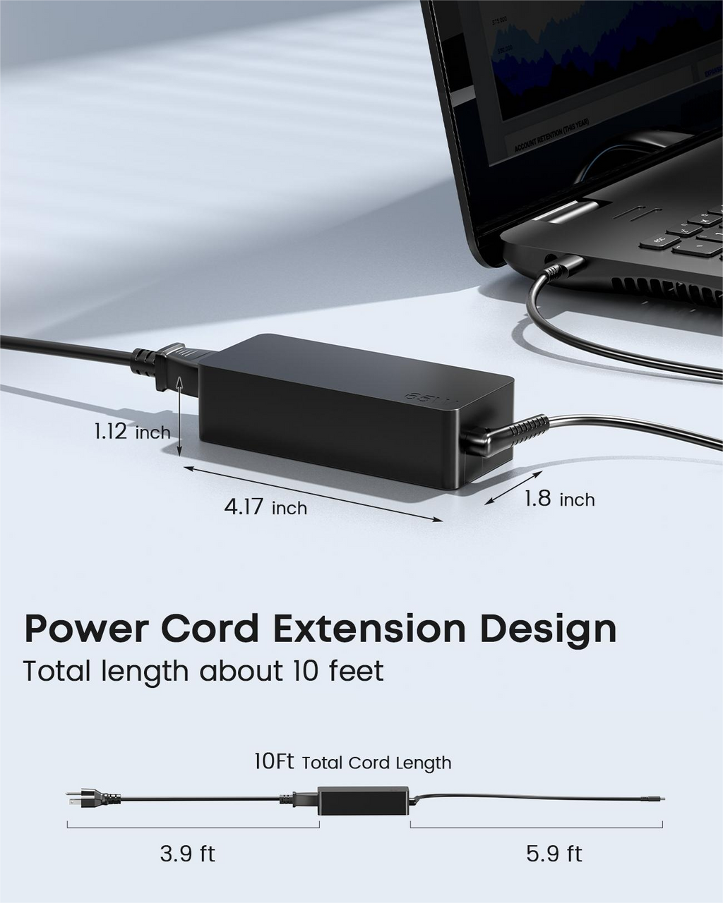 Dongerdi 65W 45W USB C Charger for Lenovo, Dell, HP Laptop and More